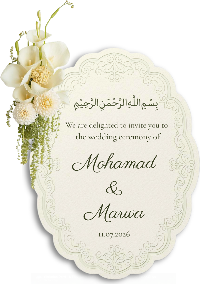Wedding invitation - Mohamad & Marwa